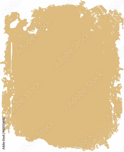 Template grungy vintage paper. Torn aged material parchment. Vector illustration. Empty brown beige grunge background banner invitation flyer. Space for text. History vertical document blank 