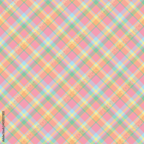 Plaid seamless pattern. Vector background of textile ornament. Flat fabric design.