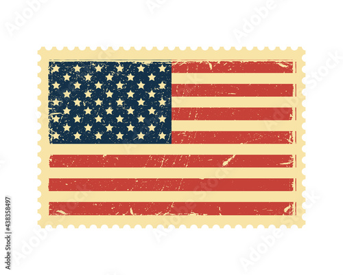usa flag stamp
