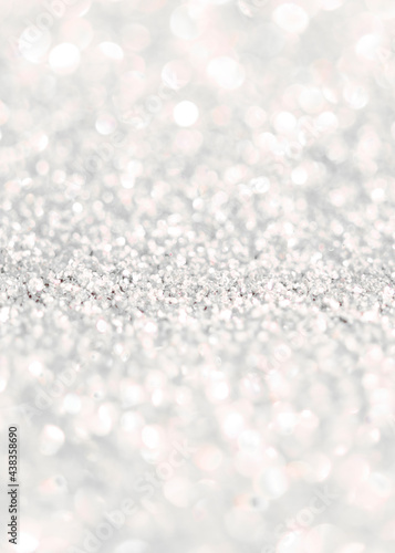 Light silver glitter textured invitation card