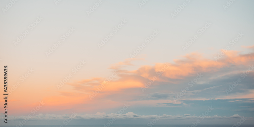 pastel sunset in the sky