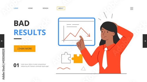 Bad business results concept