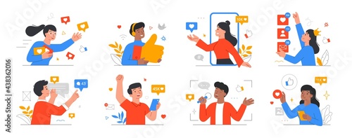 Social media star abstract