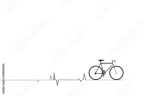 bike black icon on a white background Bicycle exercise concept