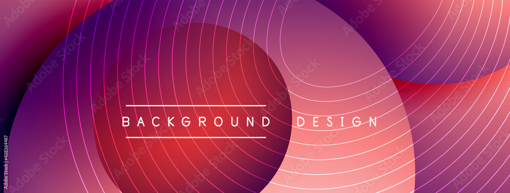 Gradient circles with shadows. Vector techno abstract background. Modern overlapping forms wallpaper background, design template Gradient circles with shadows. Vector techno abstract background. Modern overlapping forms wallpaper background, design template