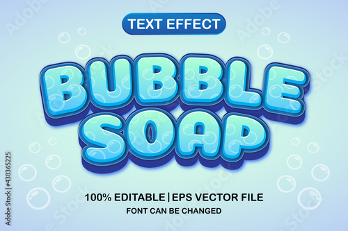 bubble soap 3d editable text effect