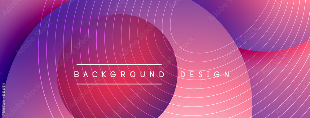 Gradient circles with shadows. Vector techno abstract background. Modern overlapping forms wallpaper background, design template Gradient circles with shadows. Vector techno abstract background. Modern overlapping forms wallpaper background, design template