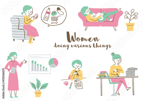 いろんなことをしている女性たち_セット2_02