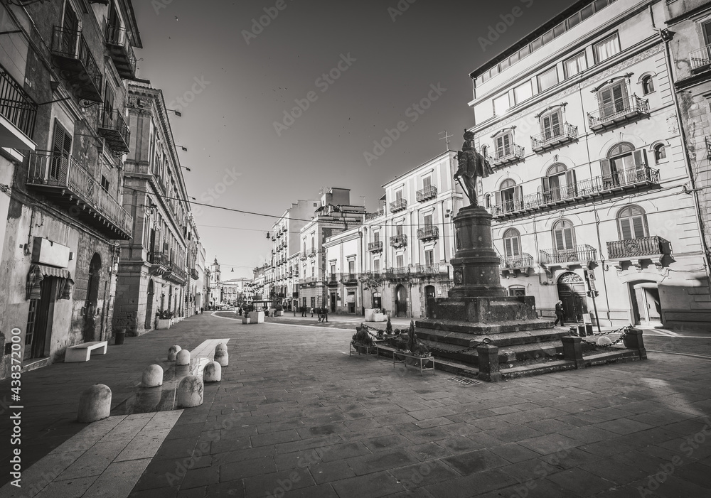 Fototapeta premium Corso Umberto I in Caltanissetta City Centre, Sicily, Italy, Europe