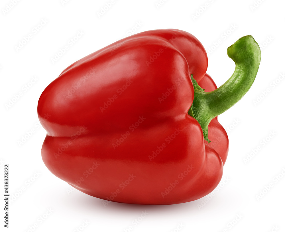 Red sweet bell pepper isolated on white background Red sweet bell pepper isolated on white background
