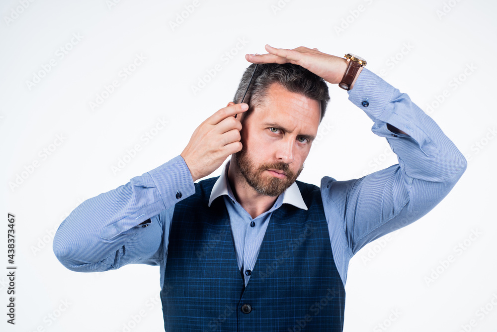 Ambitious and handsome. barbershop. confident guy grooming. male beauty and fashion. Ambitious and handsome. barbershop. confident guy grooming. male beauty and fashion.