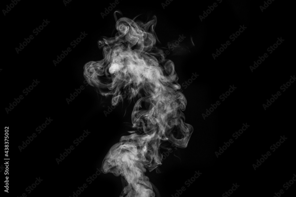 custom made wallpaper toronto digitalPerfect mystical curly white steam or smoke isolated on black background. Abstract background fog or smog