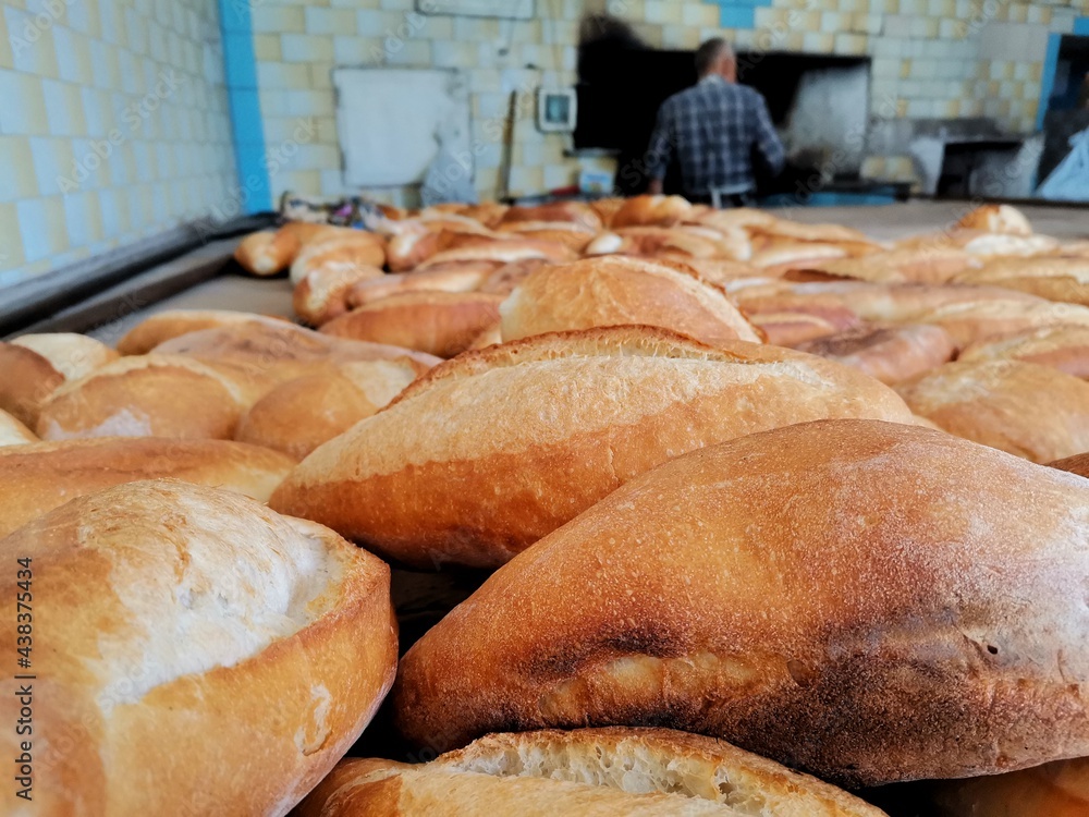 Breads. Fresh breads in the bakery.