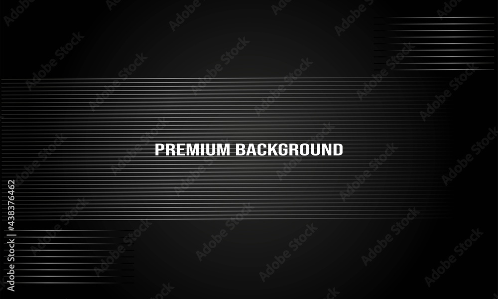 black background with elegant white outline for cards, banners, wallpapers, social media backgrounds, business cards