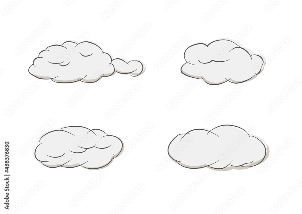cloud vector isolated on white background ep155 cloud vector isolated on white background ep155
