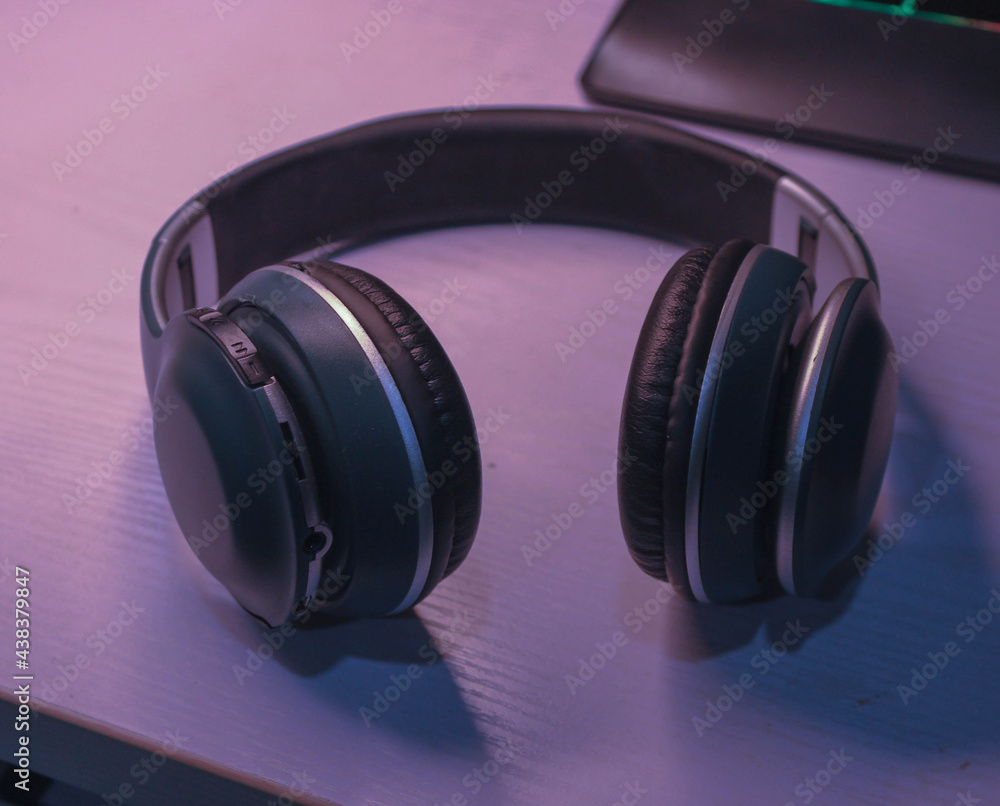 headphones on a table headphones on a table