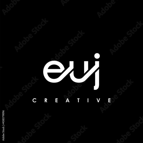 EUJ Letter Initial Logo Design Template Vector Illustration