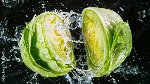 Falling fresh harvested let...