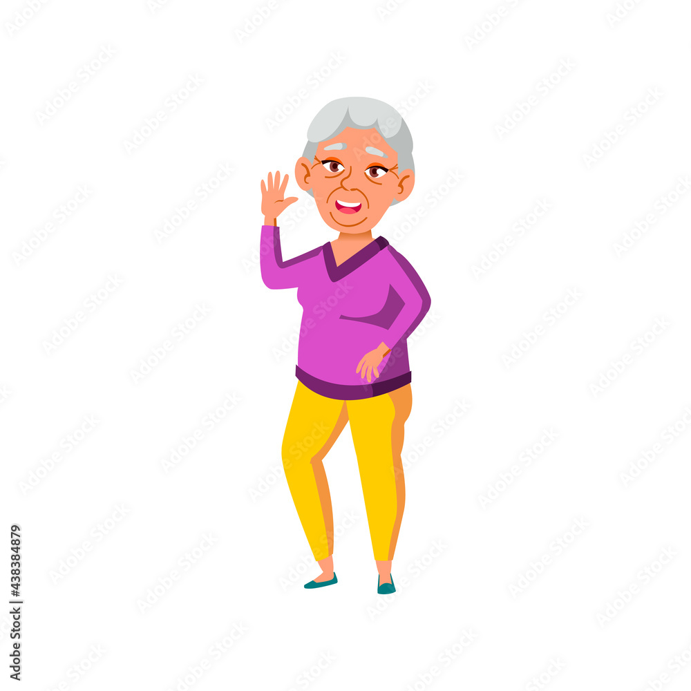 old asian woman welcoming friends on party cartoon vector. old asian woman welcoming friends on party character. isolated flat cartoon illustration old asian woman welcoming friends on party cartoon vector. old asian woman welcoming friends on party character. isolated flat cartoon illustration