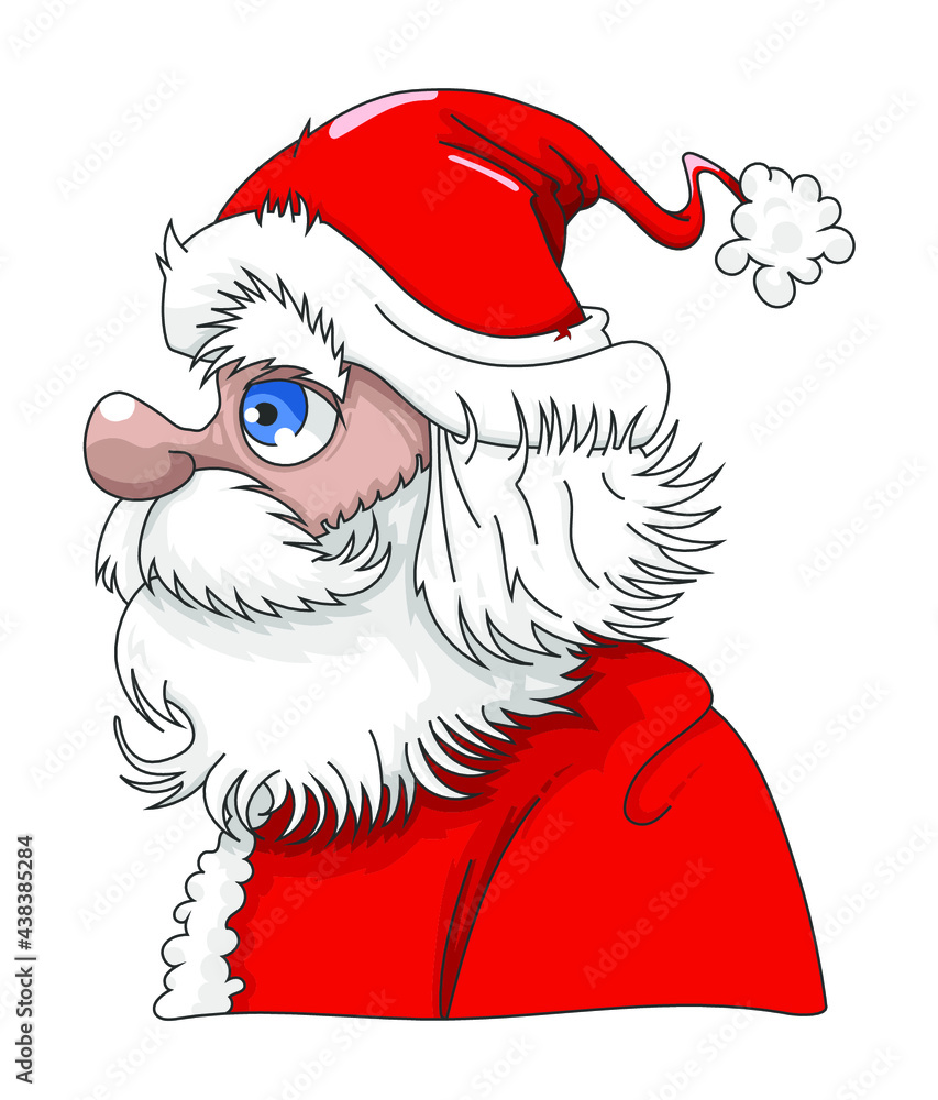 Père Noël dessin de profil Stock Vector Adobe Stock