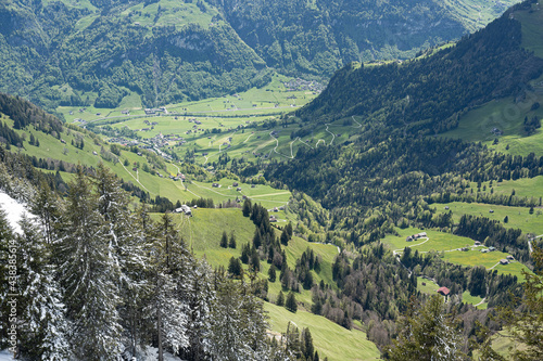 Blick vom Stanserhorn ins Engelbergertal, mit Dallenwill, Kanton Nidwalden, Schweiz photo