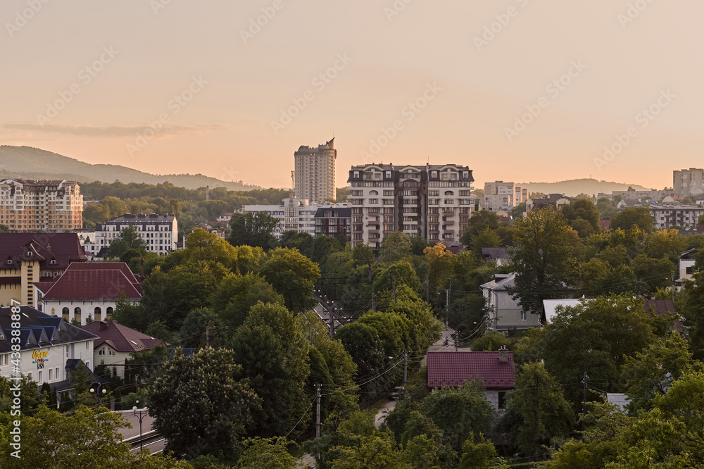 Ταπετσαρία Landscape of Truskavets city. Resort city of Ukraine.