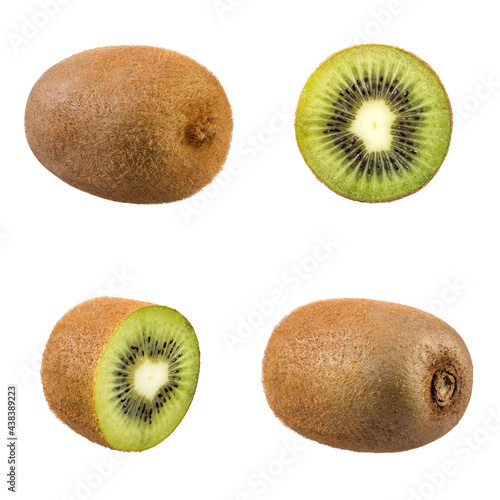 Fresh kiwi isolated on white