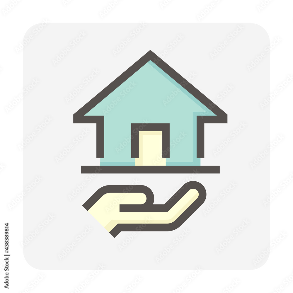 Housing estate and agent or realtors vector icon. Include home or house building. That people is specialize in real estate, property, law i.e. development, owned, sale, rent, buy, investment. 48x48 px Housing estate and agent or realtors vector icon. Include home or house building. That people is specialize in real estate, property, law i.e. development, owned, sale, rent, buy, investment. 48x48 px