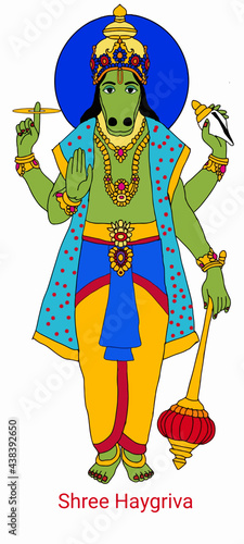 A beautifull illustrations of lord vishnu's  incarnation photo