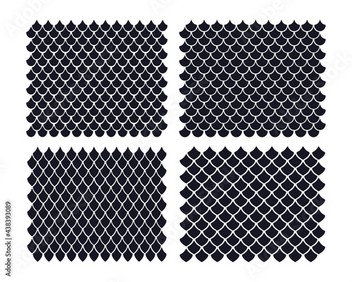 Dragon scale pattern background. A large number of scales of beautifully arranged fish.