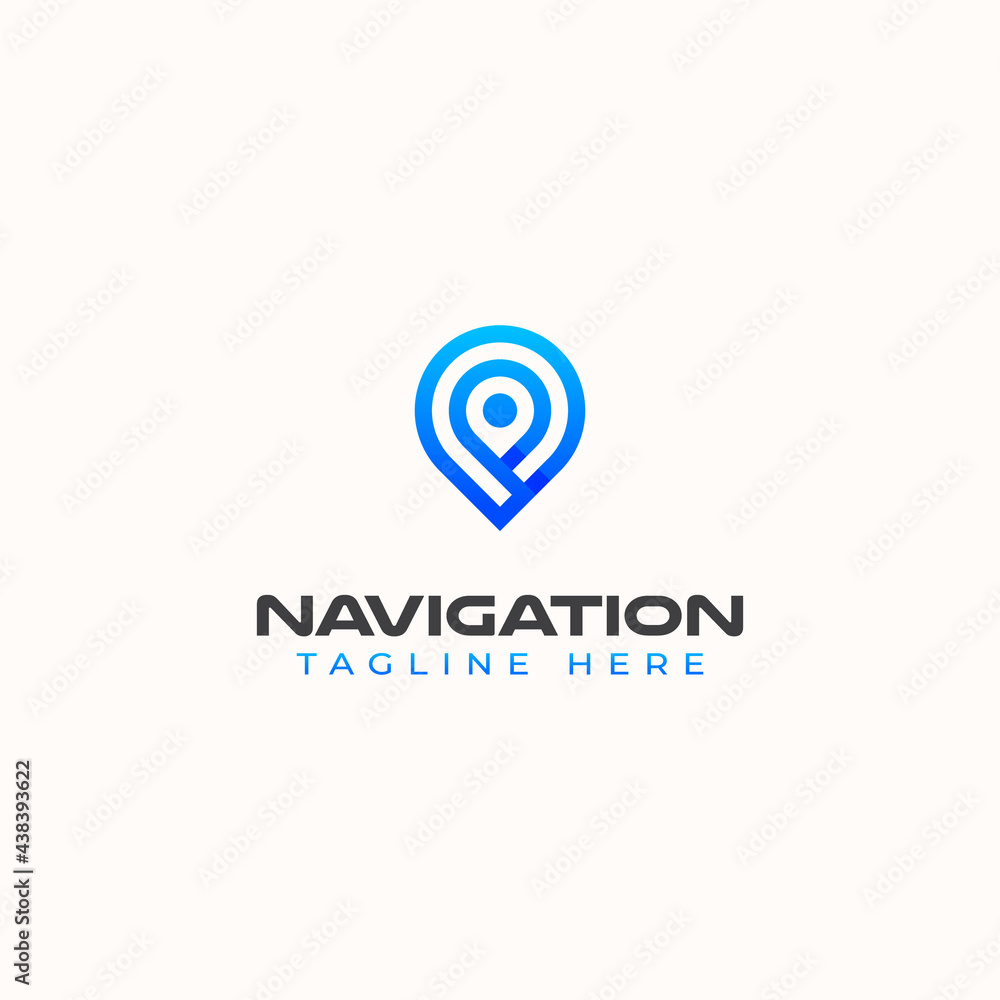 Navigation Monogram Modern Concept Logo Template. Vector Illustration Navigation Monogram Modern Concept Logo Template. Vector Illustration