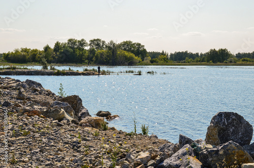 fishing on the river