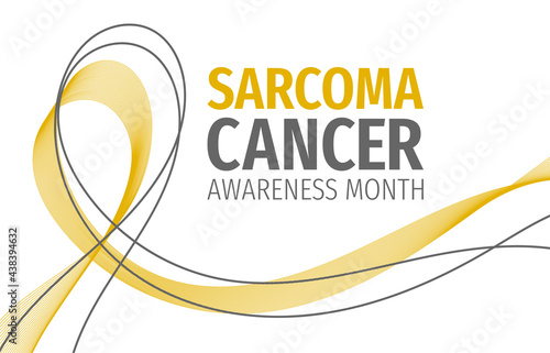 Sarcoma Cancer Awareness Month banner. Symbol of the fight against sarcoma cancer. photo
