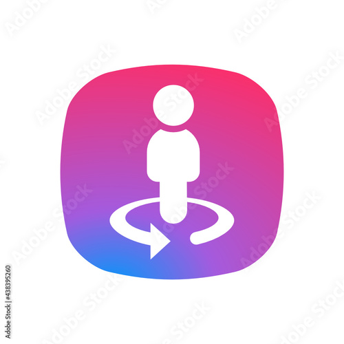 Businessman Circle - Sticker