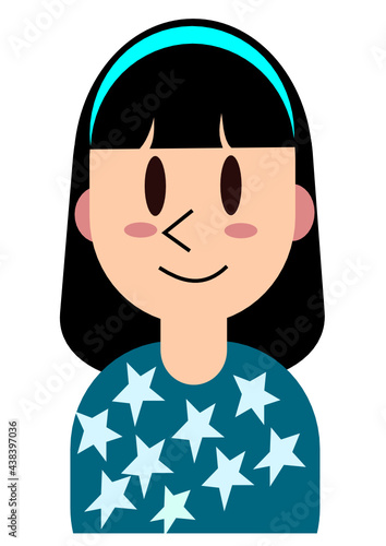 Girl Student with calm expression