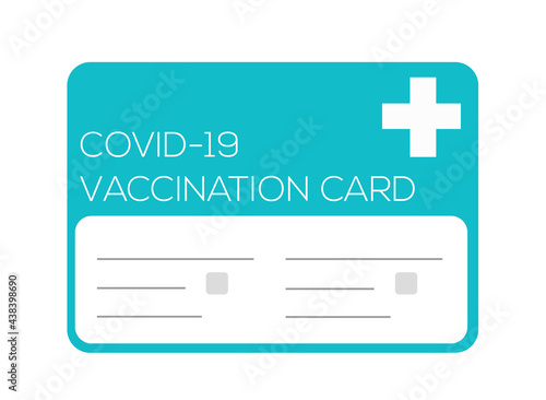 Vector illustration for vaccine 2021. Vaccination card. Healthy passport COVID-19