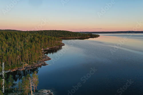 forest lake top view  landscape nature view forest  background