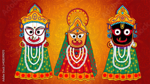 Bild auf Leinwand A beautiful illustration of indian gods and godesses