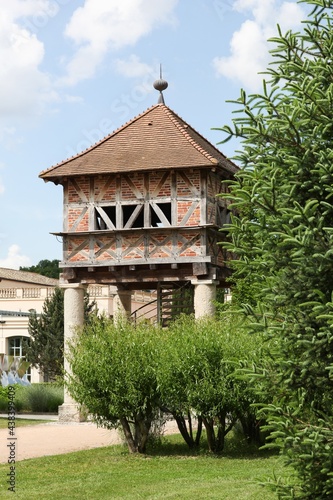 Dovecote in Georges Blanc park in Vonnas, France