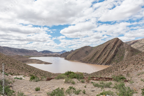 View of the Gamkapoort Dam in the Swartberg mountains photo