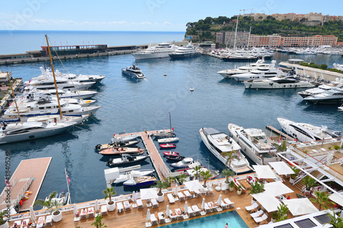  View on yachts in Port Hercules in La Condamine ward of Principality of Monaco. © Studio Barcelona