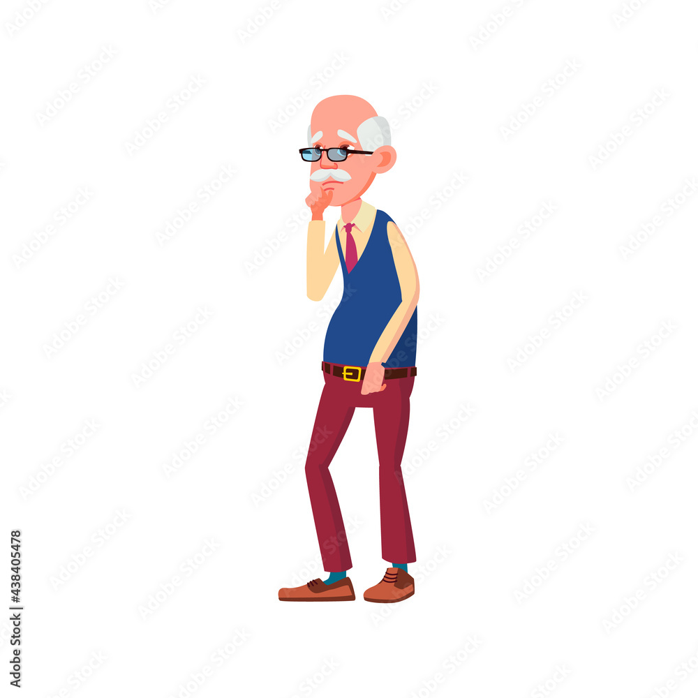 thoughtful man senior watching news on tv cartoon vector. thoughtful man senior watching news on tv character. isolated flat cartoon illustration thoughtful man senior watching news on tv cartoon vector. thoughtful man senior watching news on tv character. isolated flat cartoon illustration