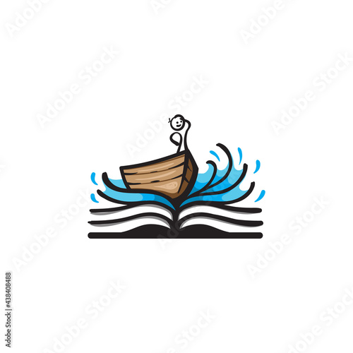 sailing on the book Logo