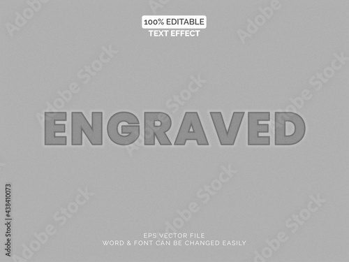 Engraved editable text effect - letter pressed style.