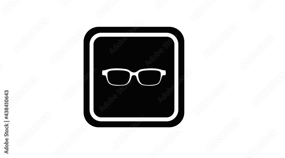 Glasses Icon. Vector flat simple glasses sign illustration Glasses Icon. Vector flat simple glasses sign illustration
