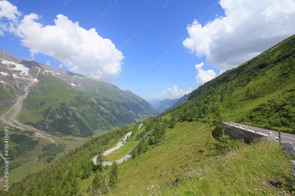Austria Alpine road in Hohe Tauern mountains