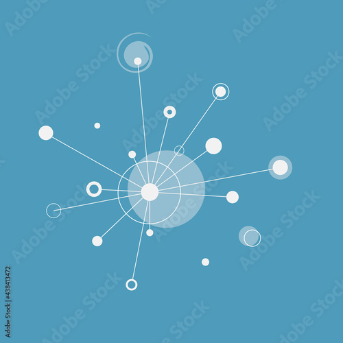 Vector illustration with connect elements. Technical network background