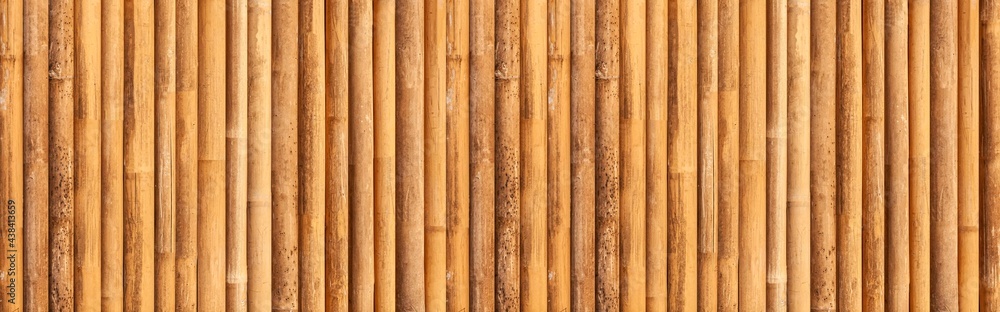 Panorama of Brown old Bamboo fence texture and background seamless Panorama of Brown old Bamboo fence texture and background seamless