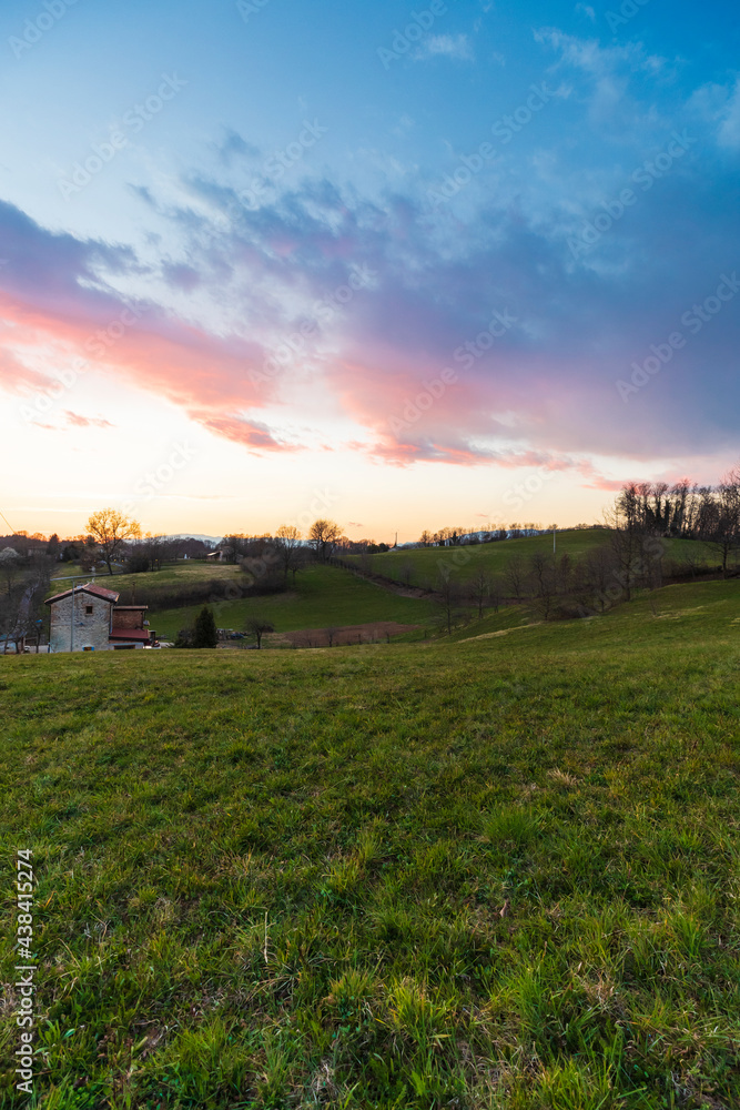 Fototapeta premium Montello landscape at sunset