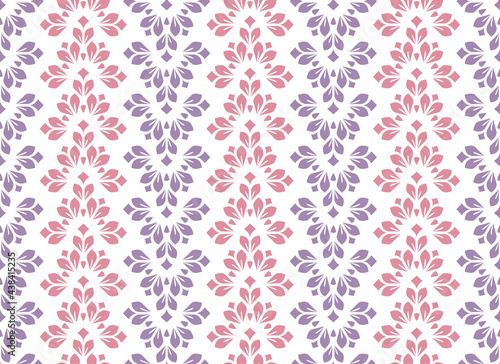 Flower geometric pattern. Seamless vector background. Colored ornament